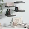 Image de vidaXL Wandschappen zwevend 4 st 23x23,5x3,8 cm MDF hoogglans grijs323783
