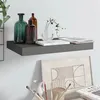 Image de Étagère murale flottante Gris brillant 40x23x3,8 cm MDF