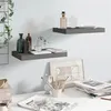 Image de Étagère murale flottante 2 pcs Gris brillant 40x23x3,8 cm MDF