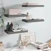 Image de vidaXL Wandschappen zwevend 4 st 40x23x3,8 cm MDF hoogglans grijs323786