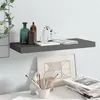 Image de Étagère murale flottante Gris brillant 60x23,5x3,8 cm MDF