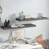 Image de vidaXL Wandschappen zwevend 2 st 80x23,5x3,8 cm MDF hoogglans grijs323794
