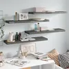 Image de vidaXL Wandschappen zwevend 4 st 90x23,5x3,8 cm MDF hoogglans grijs323798