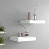 Image de vidaXL Wandschappen zwevend 2 st 23x23,5x3,8 cm MDF wit323803