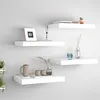 Image de vidaXL Wandschappen zwevend 4 st 40x23x3,8 cm MDF wit323807