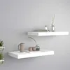 Image de Étagères murales flottantes 2 pcs blanc 50x23x3,8 cm MDF