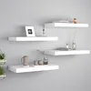 Image de Étagères murales flottantes 4 pcs Blanc 50x23x3,8 cm MDF