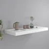 Image de Étagère murale flottante blanc 60x23,5x3,8 cm MDF