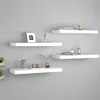 Image de Étagères murales flottantes 4 pcs blanc 60x23,5x3,8 cm MDF