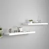 Image de Étagères murales flottantes 2 pcs blanc 90x23,5x3,8 cm MDF