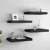 Image de vidaXL Wandschappen zwevend 4 st 40x23x3,8 cm MDF zwart323828
