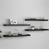 Image de vidaXL Wandschappen zwevend 4 st 80x23,5x3,8 cm MDF zwart323837