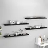 Image de vidaXL Wandschappen zwevend 4 st 120x23,5x3,8 cm MDF zwart323843