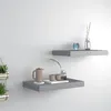 Image de vidaXL Wandschappen zwevend 2 st 40x23x3,8 cm MDF grijs323848