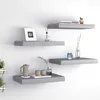 Image de vidaXL Wandschappen zwevend 4 st 40x23x3,8 cm MDF grijs323849