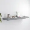 Image de Étagère flottante murale gris 80x23,5x3,8 cm MDF