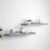 Image de vidaXL Wandschappen zwevend 2 st 80x23,5x3,8 cm MDF grijs323857