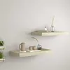 Image de Étagères murales flottantes 2 pcs chêne 50x23x3,8 cm MDF