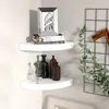 Image de vidaXL Hoekschappen zwevend 2 st 25x25x3,8 cm MDF hoogglans wit323887