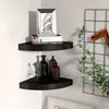 Image de vidaXL Hoekschappen zwevend 2 st 25x25x3,8 cm MDF zwart323899