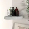 Image de Étagère d angle flottante gris 25x25x3,8 cm MDF