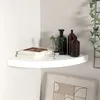 Image de Étagère d angle flottante blanc brillant 35x35x3,8 cm MDF