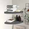 Image de vidaXL Hoekschappen zwevend 2 st 35x35x3,8 cm MDF hoogglans grijs323914