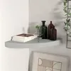 Image de Étagère d angle flottante gris 35x35x3,8 cm MDF