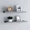 Image de Étagères à rebord pour cadre photo 2 pcs Gris 40x9x3 cm MDF