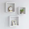 Image de Étagères murales sous forme de cube 3 pcs Blanc MDF