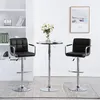 Image de vidaXL Tabourets de bar lot de 2 noir similicuir323624