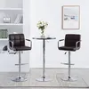Image de vidaXL Tabourets de bar lot de 2 marron similicuir323626