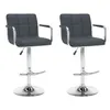Image de vidaXL Barkrukken 2 st kunstleer grijs323628