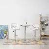 Image de Tabourets de bar 2 pcs blanc similicuir