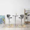 Image de Tabourets de bar lot de 2 gris similicuir