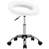 Image de Chaise de bureau vidaxl interieur non pliable en plastique H. 55 cm blanc