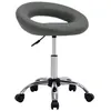 Image de Chaise de bureau vidaxl H. 55 cm non pliable en plastique interieur gris