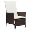 Image de Chaise vidaxl en resine tressee non pliable exterieur H. 106 cm marron