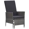 Image de Chaise vidaxl exterieur non pliable en resine tressee H. 106 cm gris