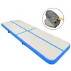 Image de Tapis gonflable de gymnastique avec pompe 300x100x15cm PVC Bleu