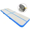 Image de Tapis gonflable de gymnastique avec pompe 500x100x15cm PVC Bleu