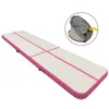 Image de Tapis gonflable de gymnastique avec pompe 600x100x15cm PVC Rose