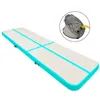 Image de Tapis gonflable de gymnastique avec pompe 600x100x20cm PVC Vert