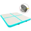 Image de Tapis gonflable de gymnastique avec pompe 200x200x10cm PVC Vert