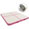 Image de Tapis gonflable de gymnastique avec pompe 200x200x15cm PVC Rose