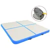 Image de Tapis gonflable de gymnastique avec pompe 200x200x20cm PVC Bleu
