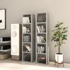 Image de vidaXL Cd-kasten 2 st 21x16x93,5 spaanplaat betongrijs802700