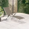 Image de Chaise longue vidaxl en aluminium L. 170 cm marron H. 96 cm non pliable