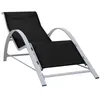 Image de Chaise longue textilène et aluminium noir