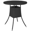 Image de Table de jardin Noir 70x70x73 cm Résine tressée